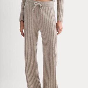 Everlane ribbed straight leg pant in wool cashmere